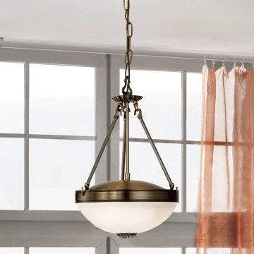 EGLO - Luster na lancu 2xE27/60W/230V bronzana