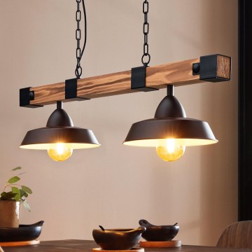 Eglo - Luster na lancu 2xE27/60W/230V - FSC sertifikovano