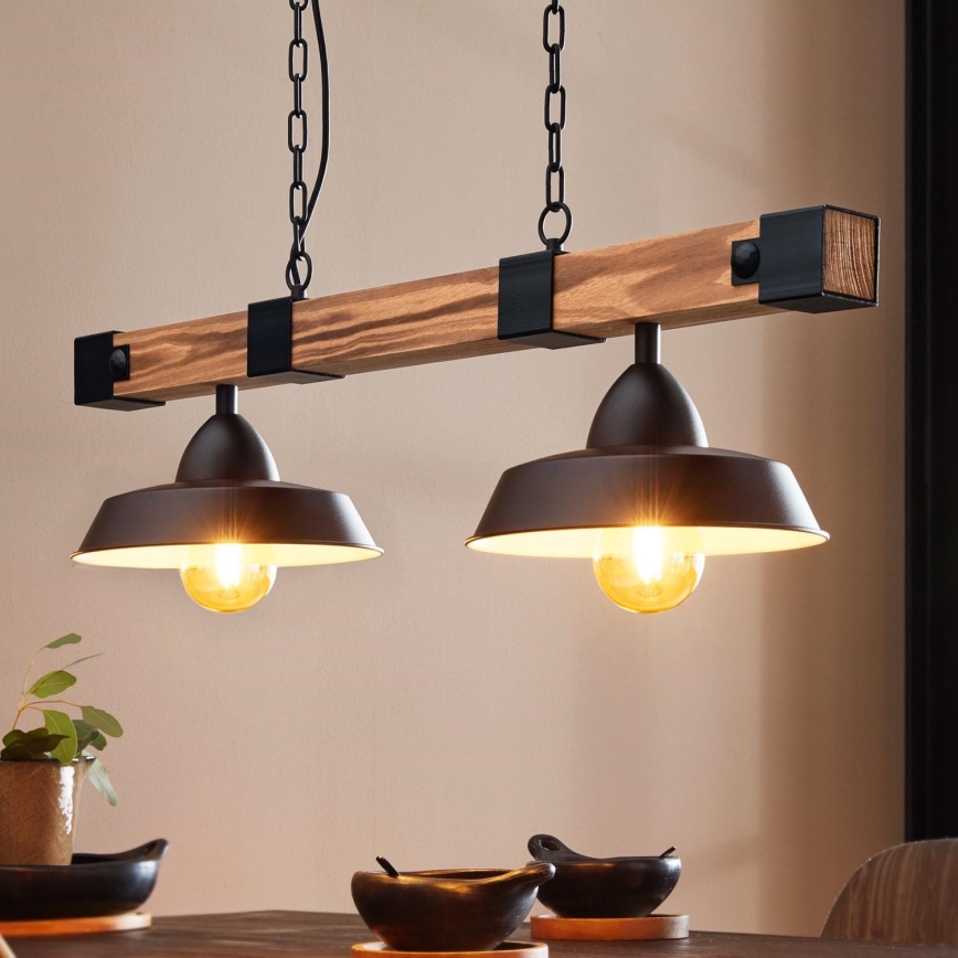 Eglo - Luster na lancu 2xE27/60W/230V - FSC sertifikovano
