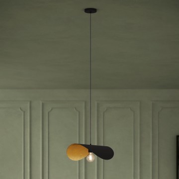 Eglo - Luster na sajli 1xE27/40W/230V 53 cm crno/zlatna