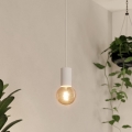 Eglo - Luster na sajli 1xE27/40W/230V bela