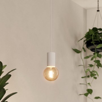 Eglo - Luster na sajli 1xE27/40W/230V bela