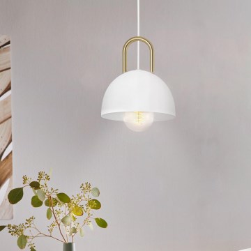 Eglo - Luster na sajli 1xE27/40W/230V bela