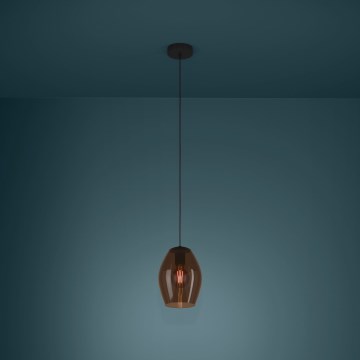Eglo - Luster na sajli 1xE27/40W/230V braon