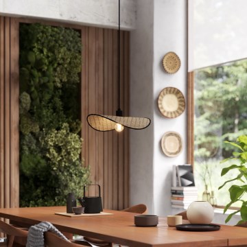 Eglo - Luster na sajli 1xE27/40W/230V braon
