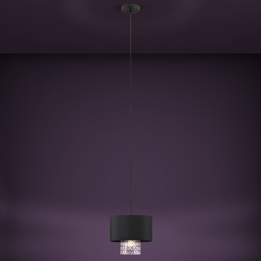 Eglo - Luster na sajli 1xE27/40W/230V crno
