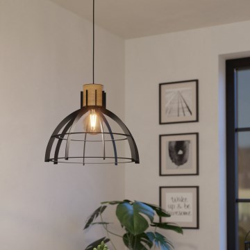 Eglo - Luster na sajli 1xE27/40W/230V crno