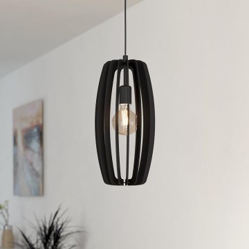 Eglo - Luster na sajli 1xE27/40W/230V crno