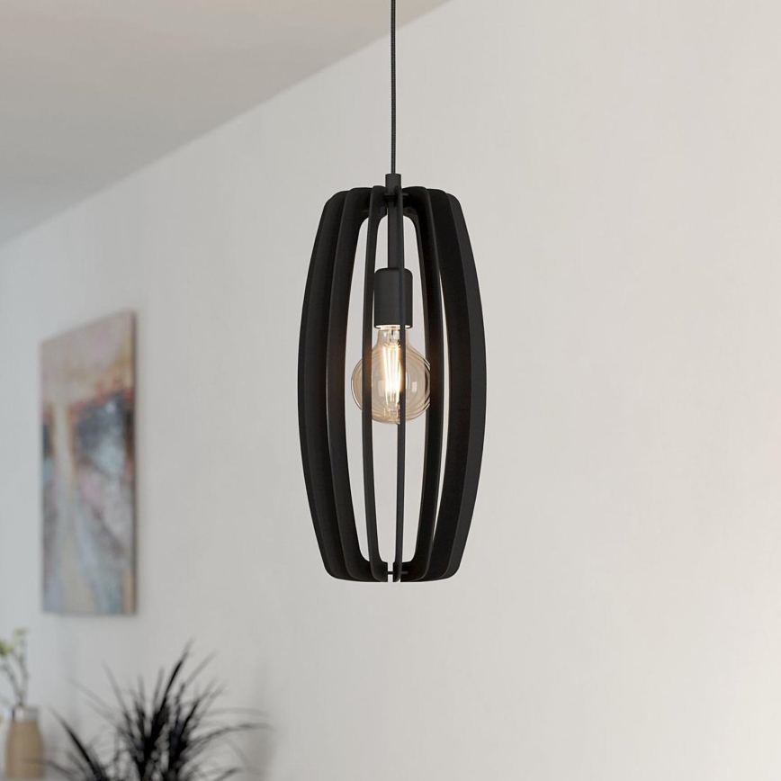 Eglo - Luster na sajli 1xE27/40W/230V crno