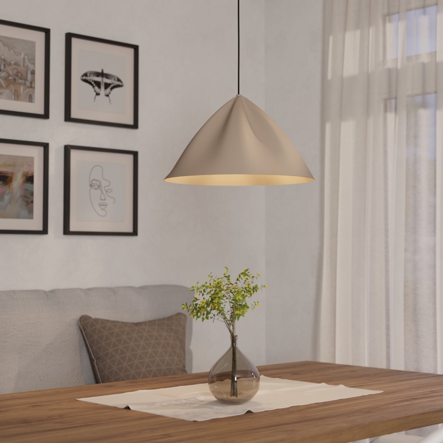 Eglo - Luster na sajli 1xE27/40W/230V kremasta