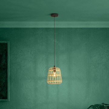Eglo - Luster na sajli 1xE27/40W/230V pr. 24 cm braon