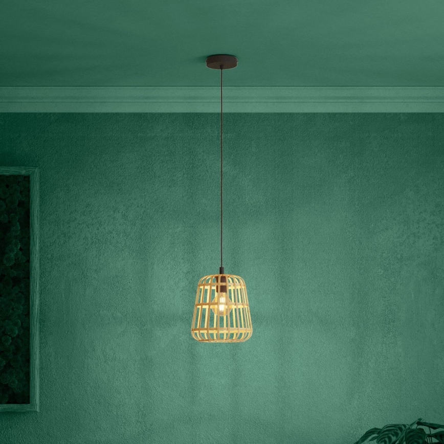 Eglo - Luster na sajli 1xE27/40W/230V pr. 24 cm braon