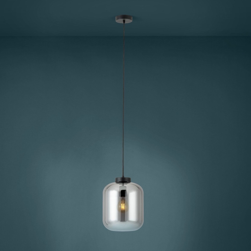 Eglo - Luster na sajli 1xE27/40W/230V pr. 25 cm sivo