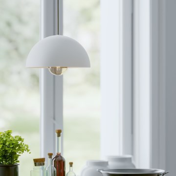 Eglo - Luster na sajli 1xE27/40W/230V pr. 30 cm bela