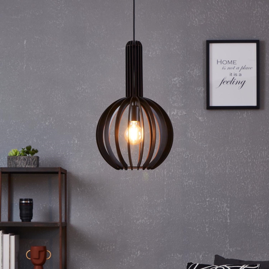 Eglo - Luster na sajli 1xE27/40W/230V pr. 31 cm crno