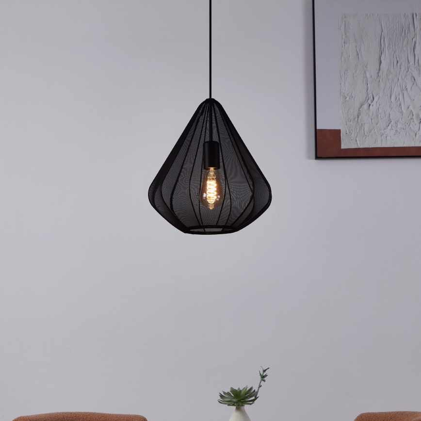 Eglo - Luster na sajli 1xE27/40W/230V pr. 33,5 cm crno