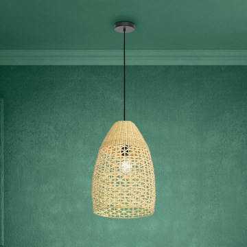 Eglo - Luster na sajli 1xE27/40W/230V pr. 35 cm braon