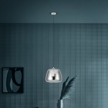 Eglo - Luster na sajli 1xE27/40W/230V pr. 35 cm sivo