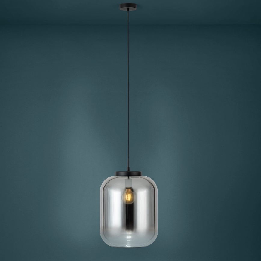 Eglo - Luster na sajli 1xE27/40W/230V pr. 35 cm sivo