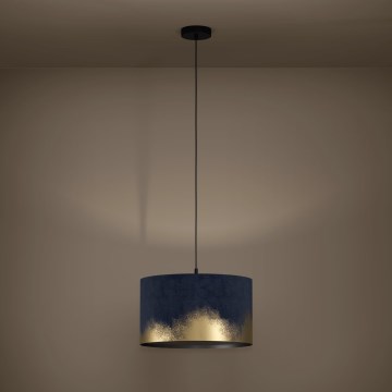 Eglo - Luster na sajli 1xE27/40W/230V pr. 38 cm plava/zlatna