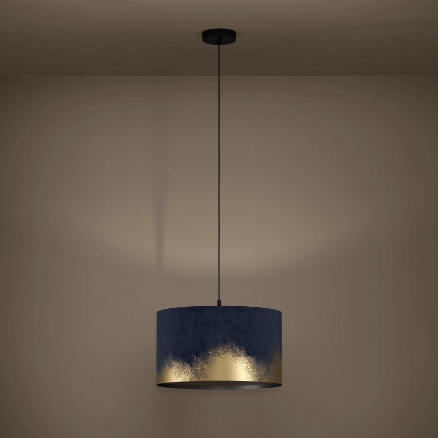 Eglo - Luster na sajli 1xE27/40W/230V pr. 38 cm plava/zlatna