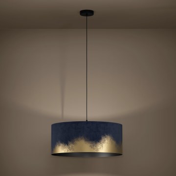 Eglo - Luster na sajli 1xE27/40W/230V pr. 53 cm plava/zlatna