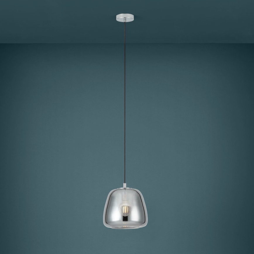 Eglo - Luster na sajli 1xE27/40W/230V, prečnika 26 cm, u dimnoj boji