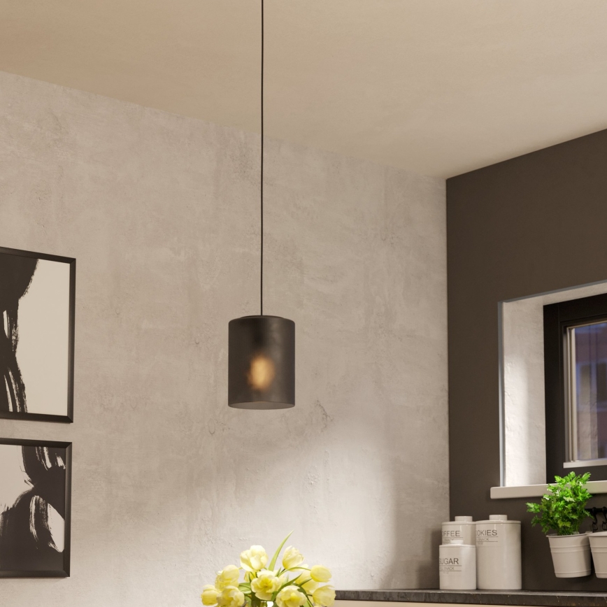Eglo - Luster na sajli 1xE27/40W/230V sivo