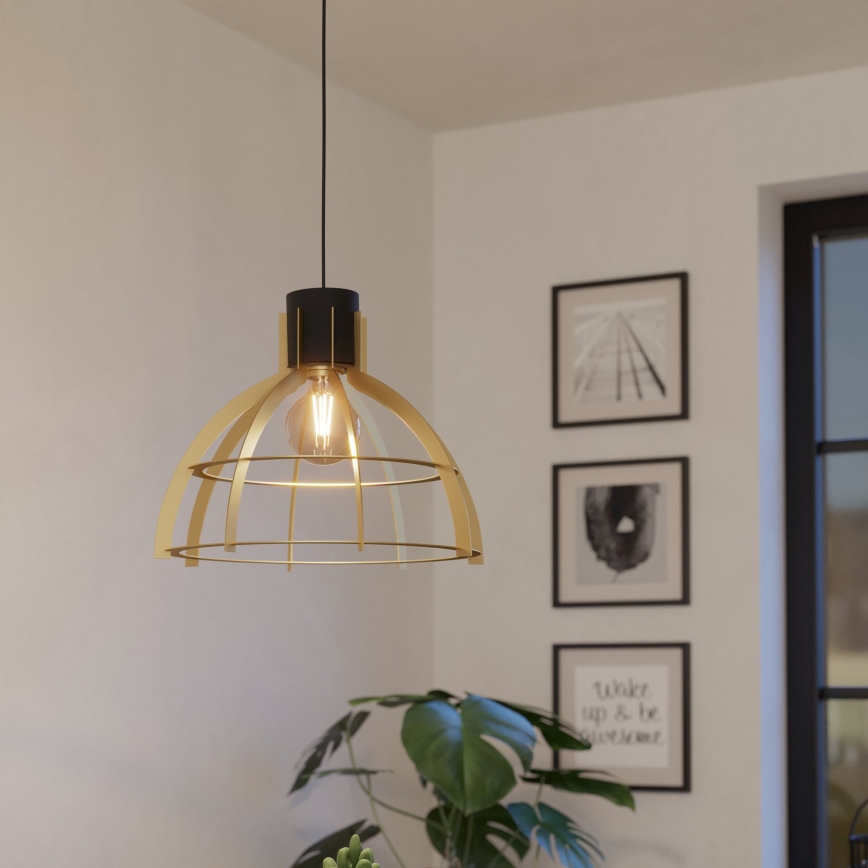 Eglo - Luster na sajli 1xE27/40W/230V zlatna