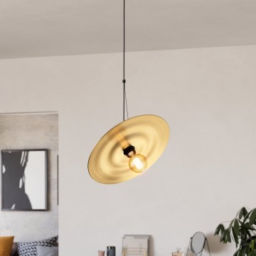 Eglo - Luster na sajli 1xE27/40W/230V zlatna