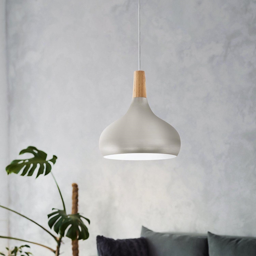 Eglo - Luster na sajli 1xE27/60W/230V pr. 28 cm srebrno - FSC sertifikovano