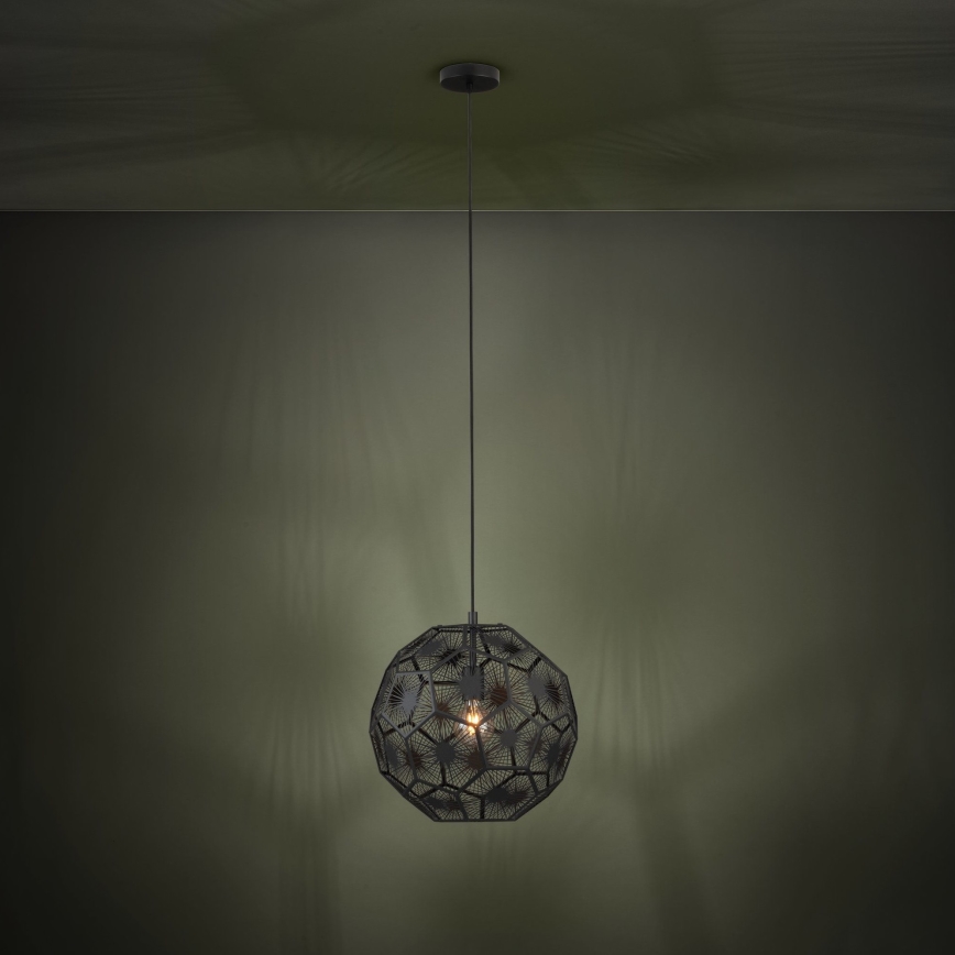 Eglo - Luster na sajli 1xE27/60W/230V pr. 41 cm crno