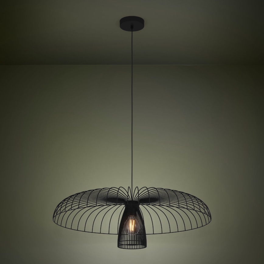 Eglo - Luster na sajli 1xE27/60W/230V pr. 77 cm crno
