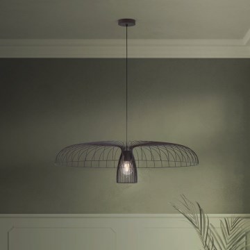 Eglo - Luster na sajli 1xE27/60W/230V pr. 98,5 cm crno