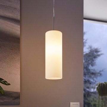 EGLO - Luster na sajli 1xE27/60W bela