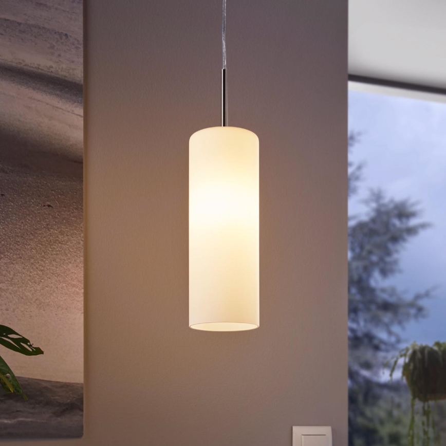 EGLO - Luster na sajli 1xE27/60W bela