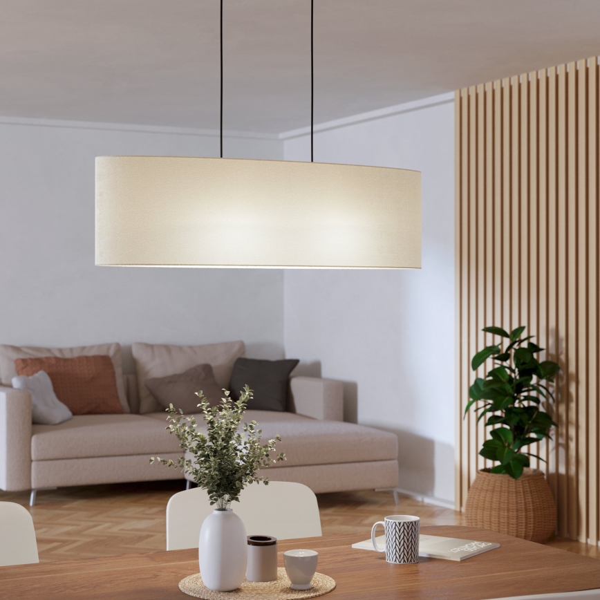 Eglo - Luster na sajli 2xE27/60W/230V bela