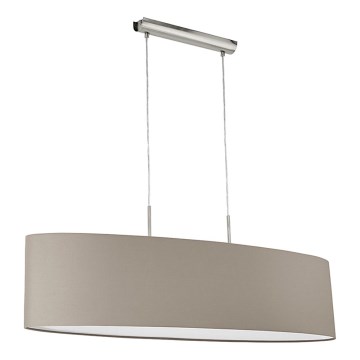 Eglo - Luster na sajli 2xE27/60W/230V taupe