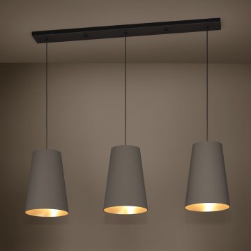 Eglo - Luster na sajli 3xE27/40W/230V braon