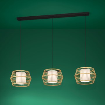 Eglo - Luster na sajli 3xE27/40W/230V braon