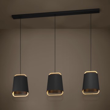 Eglo - Luster na sajli 3xE27/40W/230V crno