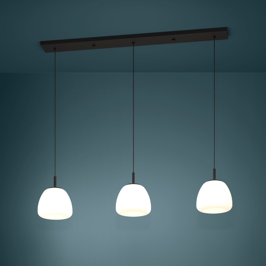 Eglo - Luster na sajli 3xE27/40W/230V crno