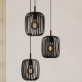 Eglo - Luster na sajli 3xE27/40W/230V crno