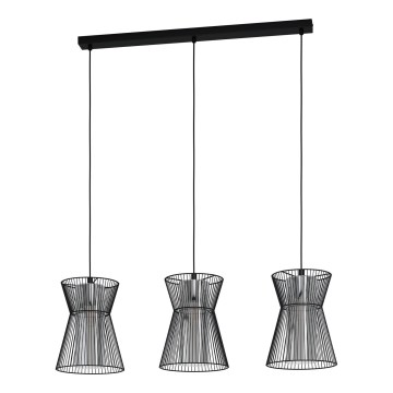 Eglo - Luster na sajli 3xE27/40W/230V crno