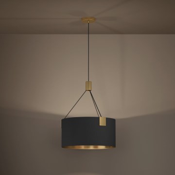 Eglo - Luster na sajli 3xE27/40W/230V crno/zlatna