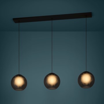 Eglo - Luster na sajli 3xE27/40W/230V sivo