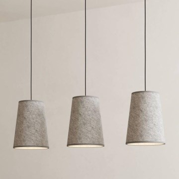 Eglo - Luster na sajli 3xE27/40W/230V sivo