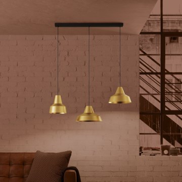 Eglo - Luster na sajli 3xE27/40W/230V zlatna