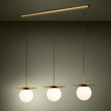 Eglo - Luster na sajli 3xE27/40W/230V zlatna
