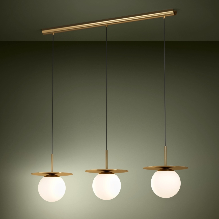 Eglo - Luster na sajli 3xE27/40W/230V zlatna